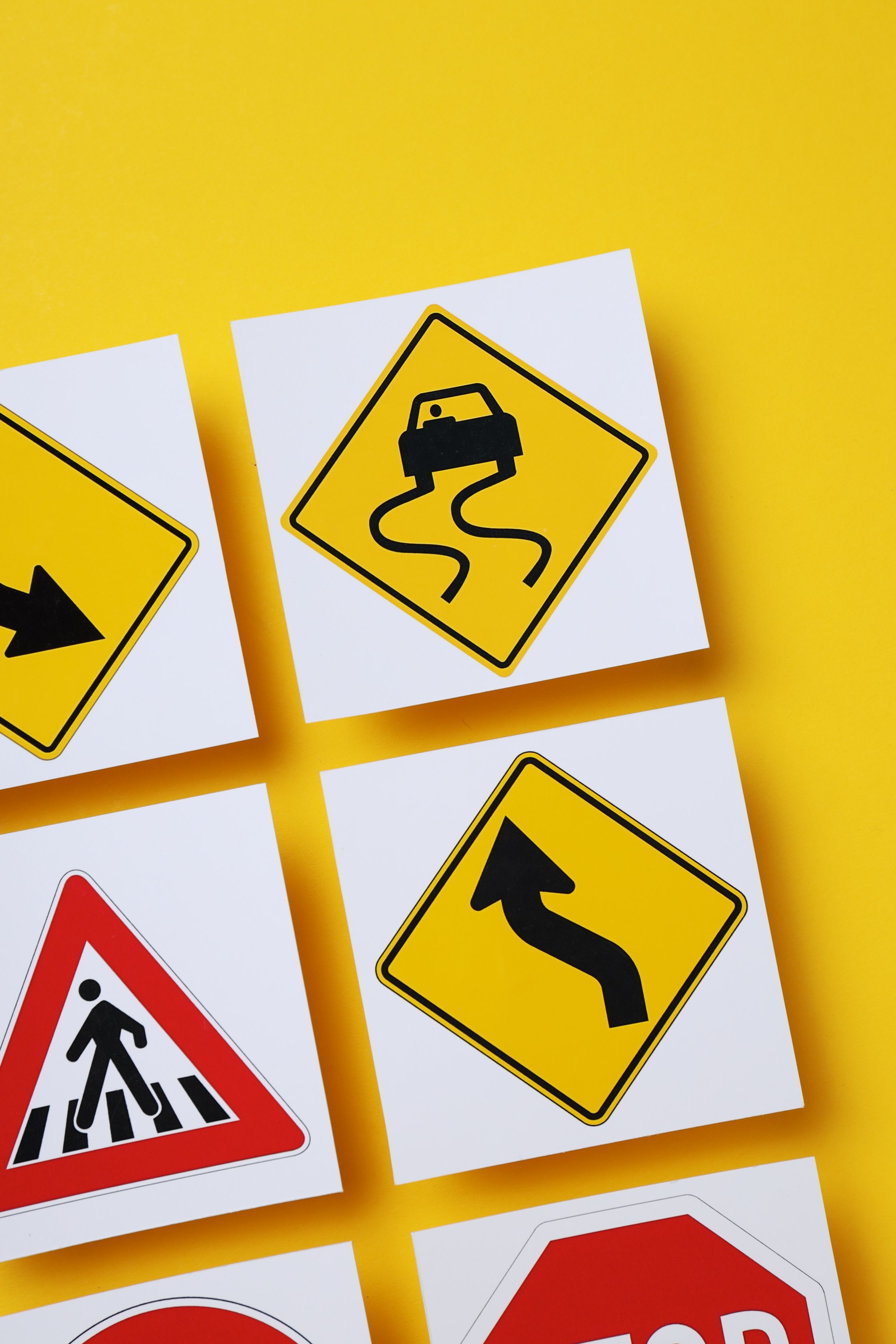 Driving school and driving lessons concept, education concept