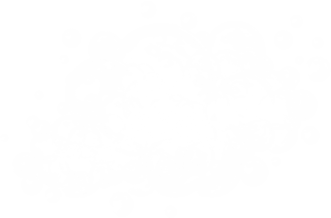 Soap foam with bubbles